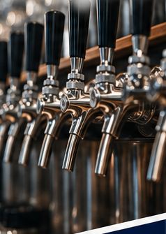 Commercial draft beverage tap system serviced by American Tapworks