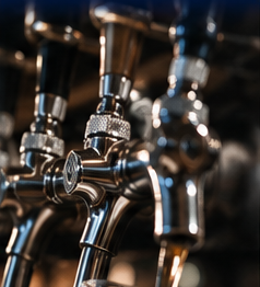 Commercial beverage dispensing taps